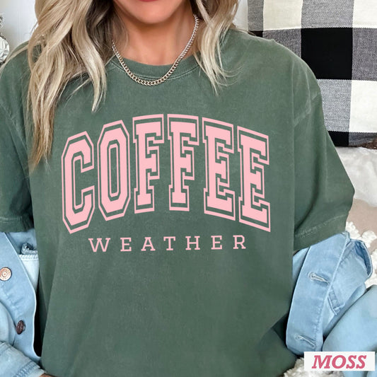 Coffee Weather Comfort Color Graphic Tee