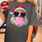 Sunglasses Santa Pink Comfort Color Graphic Tee