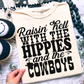 Raising Hell With The Hippes And Cowboys Comfort Color Graphic Tee