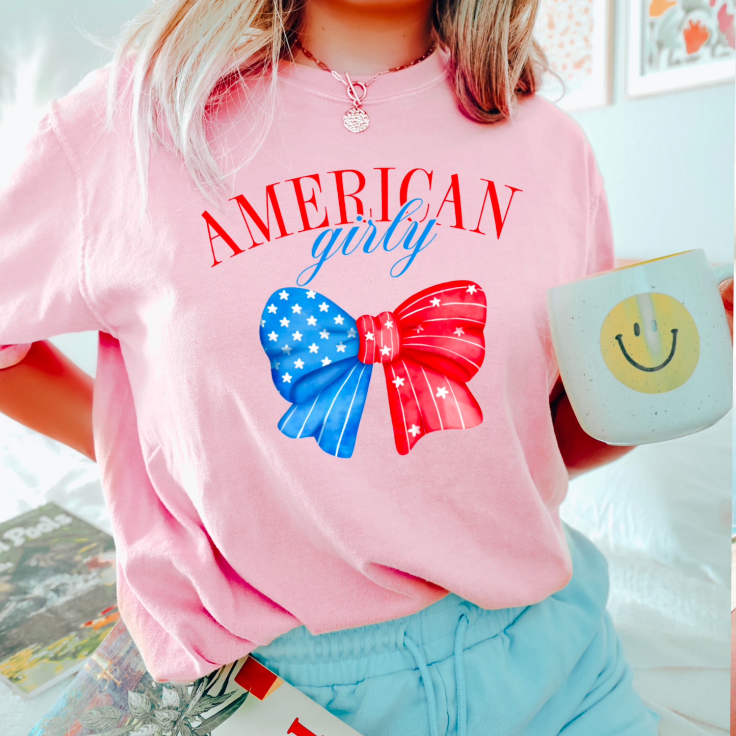 Coquette American Girlie  Comfort Color Graphic Tee