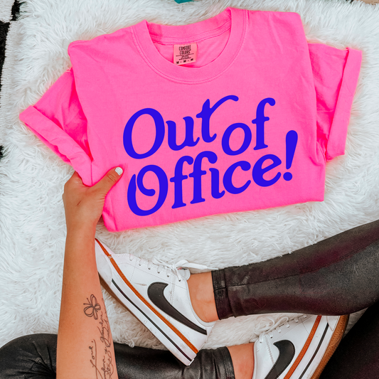 Out Of Office Comfort Color Graphic Tee