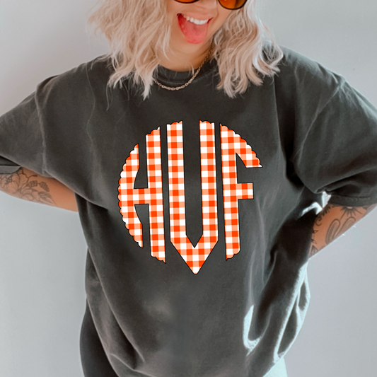 Tennessee Orange Comfort Color Monogram Graphic Tee