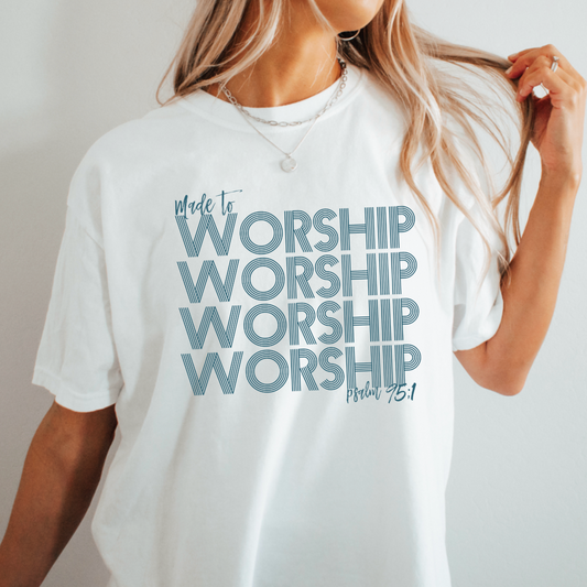 Made To Worship Comfort Color Graphic Tee