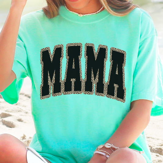 Mama Cheetah Comfort Color Graphic Tee