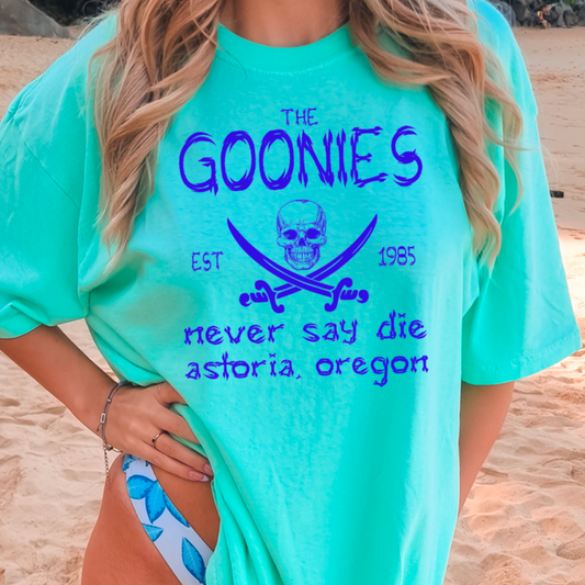 Never Say Die Goonies  80’s/90’s Classic Comfort Color Graphic Tee