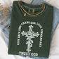 Look Back And Thank God Look Forward And Trust God V2 Comfort Color Graphic Tee