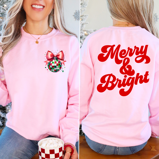 Merry & Bright Screen Print Transfer