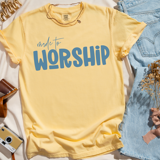 Maade To Worship Comfort Color Graphic Tee