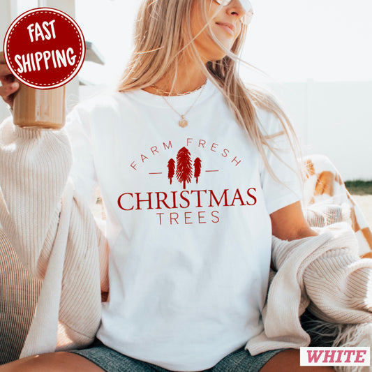 Farm Fresh Christmas Tree’s Comfort Color Graphic Tee