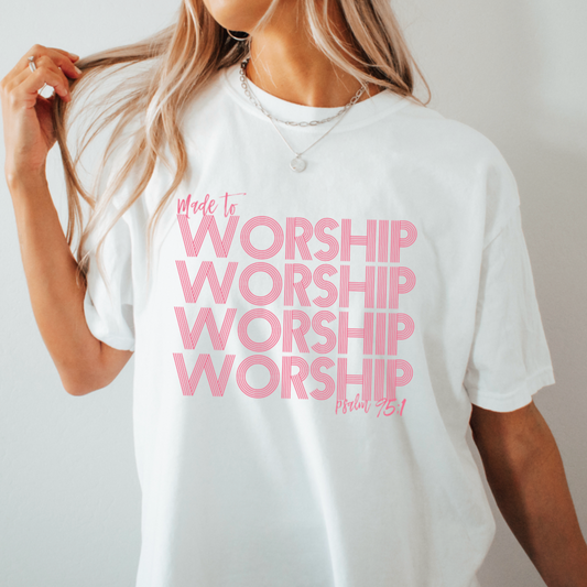 Made To Worship Comfort Color Graphic Tee