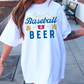 Baseball & Beer Comfort Color Graphic Tee