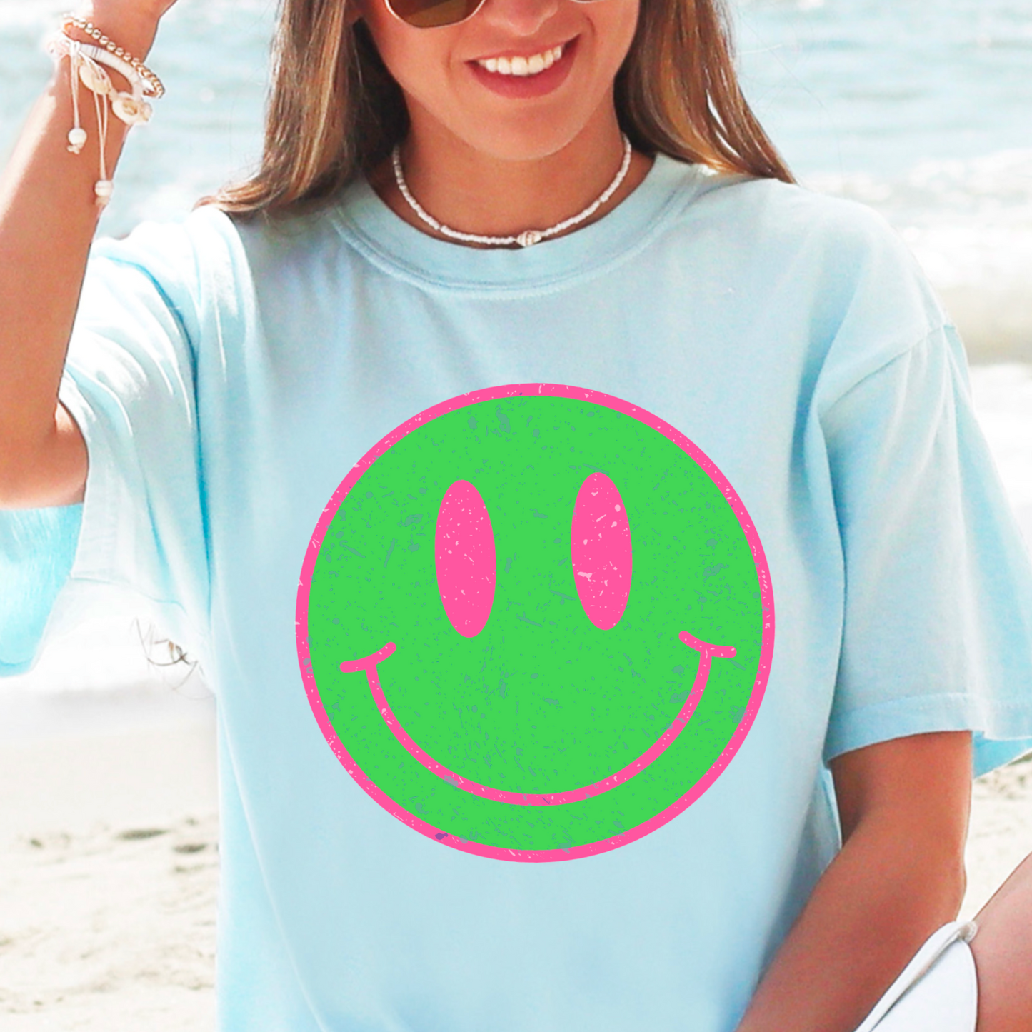 Preppy Face Comfort Color Graphic Tee