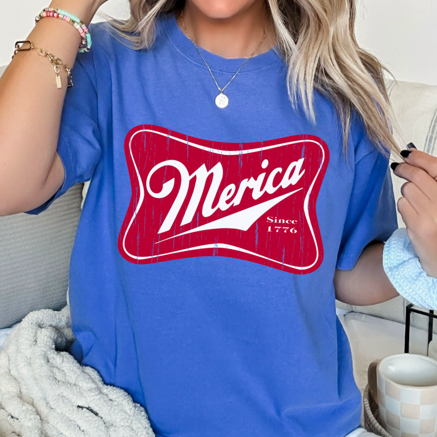 Merica Comfort Color Graphic Tee