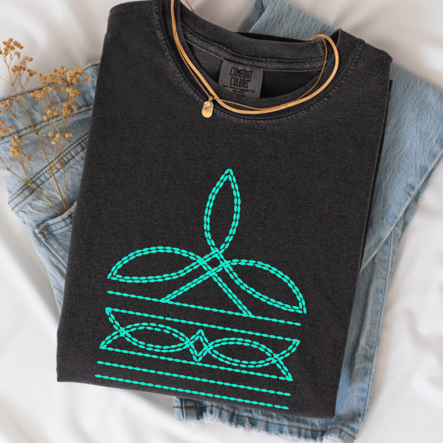 Boot Stitching Comfort Color Graphic Tee