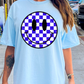 Preppy Checkered Face Comfort Color Graphic Tee