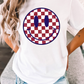 Preppy Checkered Face Comfort Color Graphic Tee