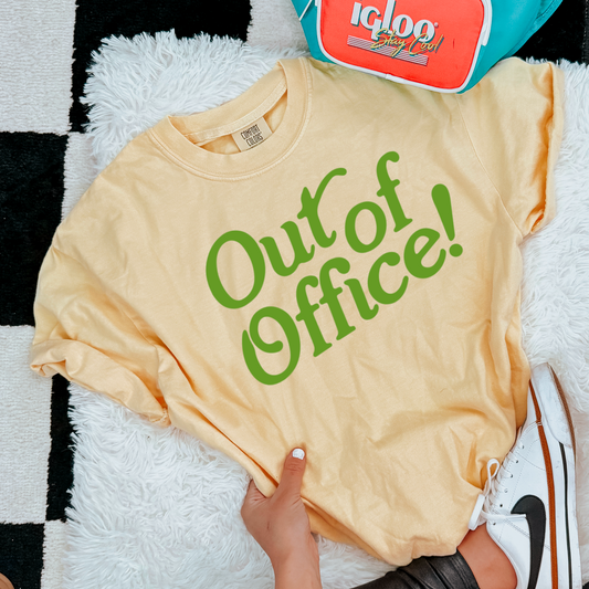 Out Of Office Comfort Color Graphic Tee