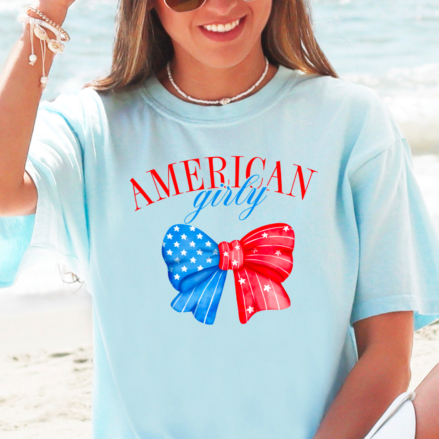 Coquette American Girlie  Comfort Color Graphic Tee