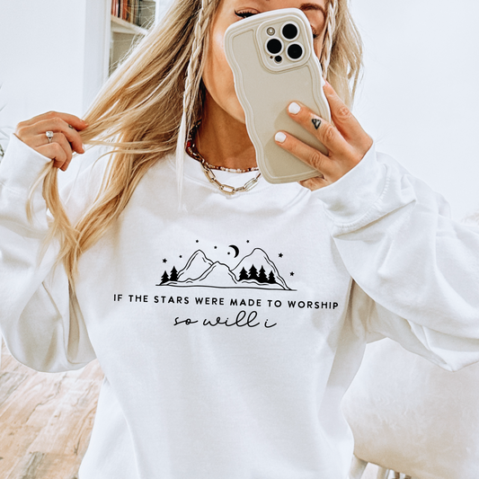 If The Stars We’re Made To Worship So Shall I Crewneck Sweatshirt