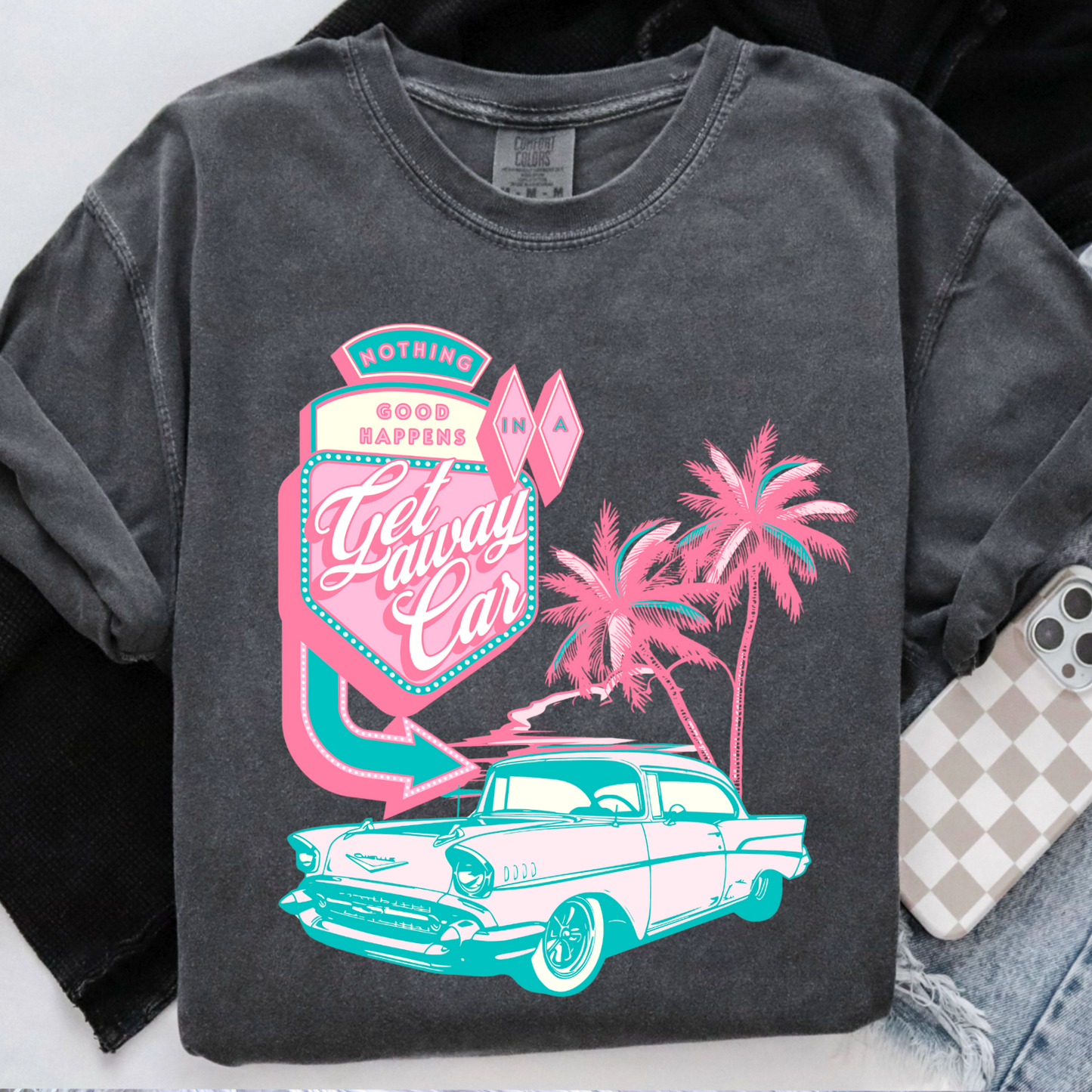 Getaway Car Comfort Color Graphic Tee