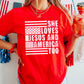 She Loves Jesus And America Too Screen Print Transfer