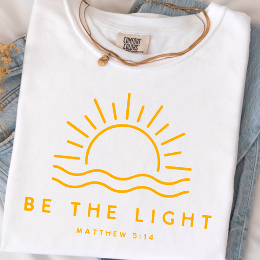 Be The Light  Comfort Color Graphic Tee