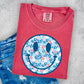 Patriotic Preppy Face Comfort Color Graphic Tee