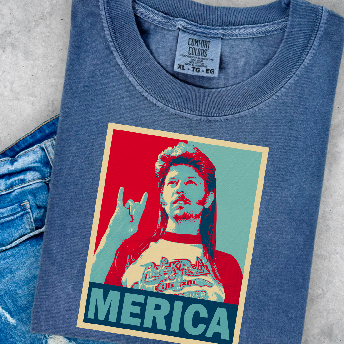 Merica Comfort Color Graphic Tee