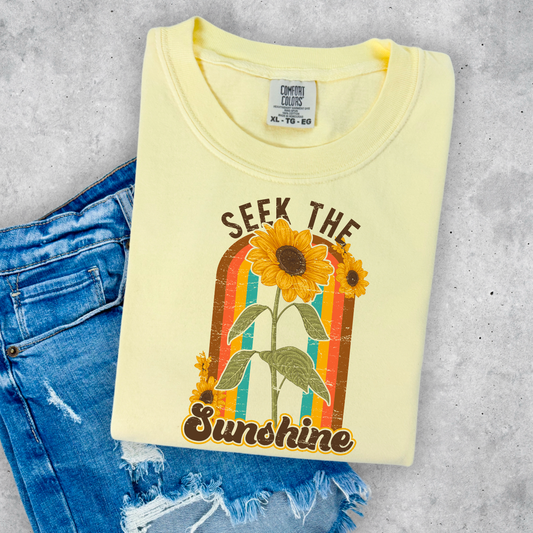 Seek The Sunshine Comfort Color Graphic Tee