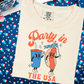 Party In The Usa Comfort Color Graphic Tee