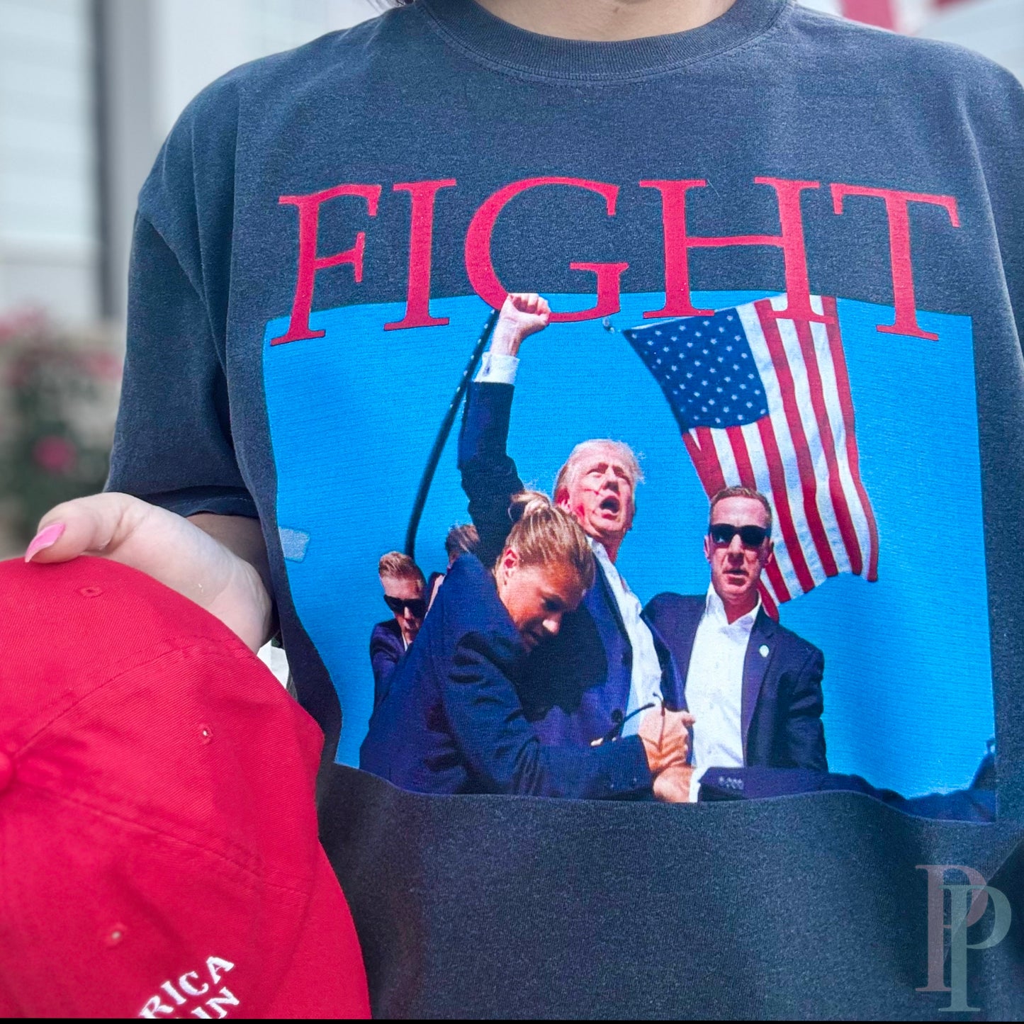 Trump Fight Comfort Color Graphic Tee