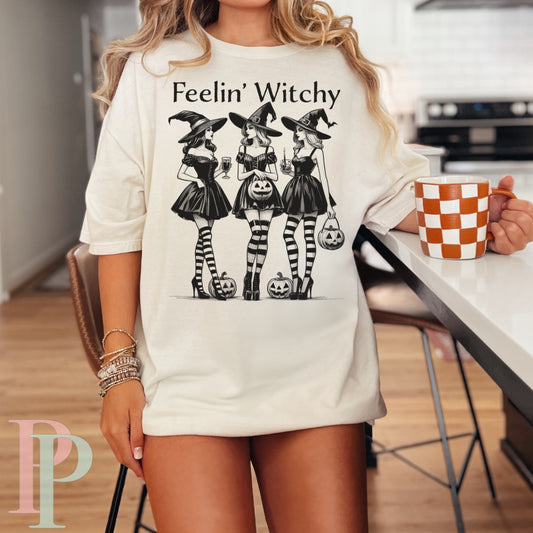 Halloween Comfort Color Graphic Tee Feelin’ Witchy