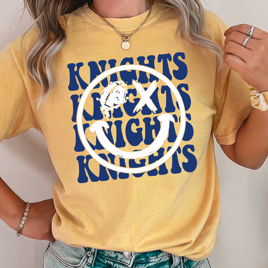 River Ridge Knights Football Face Comfort Color Graphic Tee