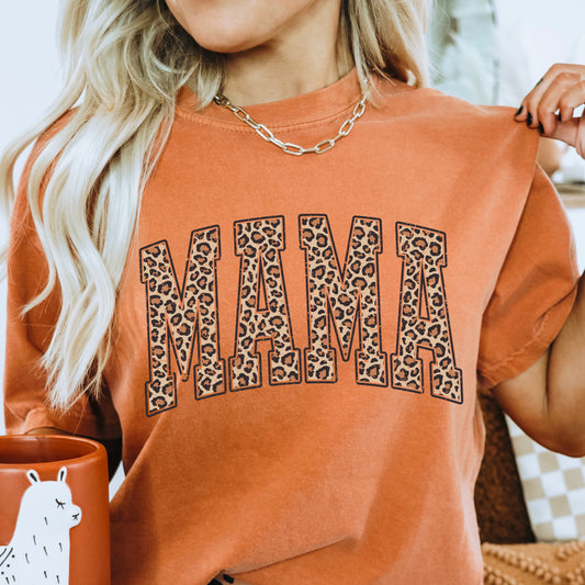 Mama Cheetah Comfort Color Graphic Tee