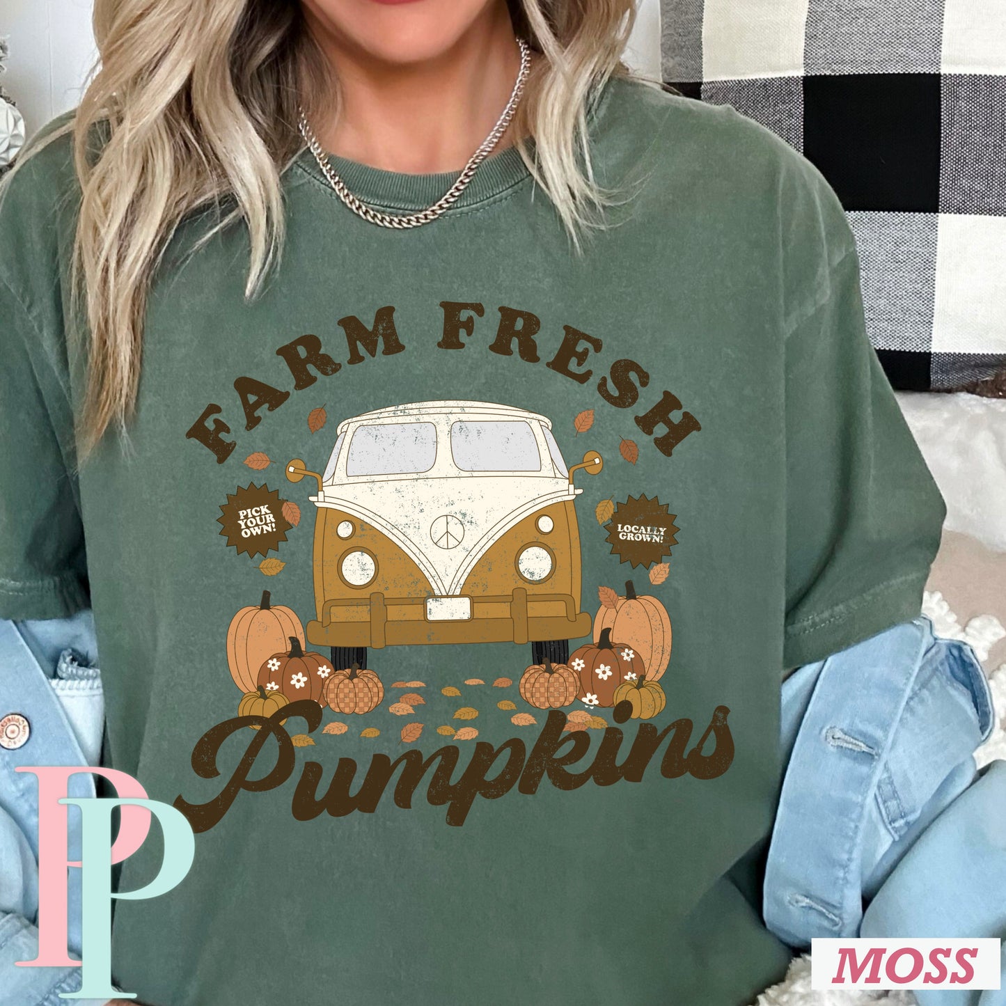 Farm Fresh Pumpkins Comfort Color Graphic Tee