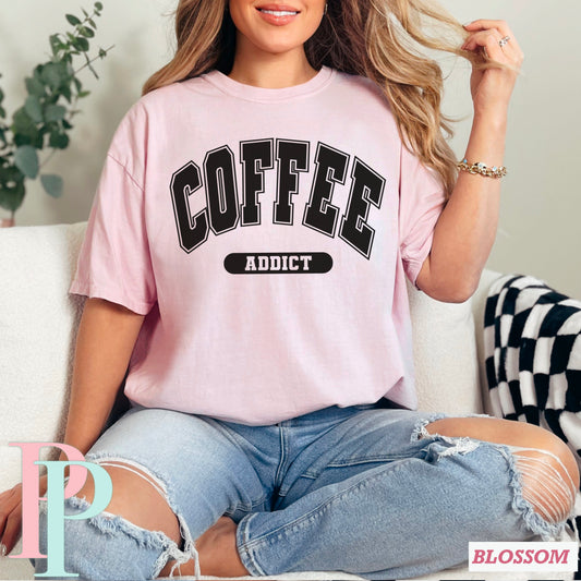 Coffee Addict Comfort Color Graphic Tee