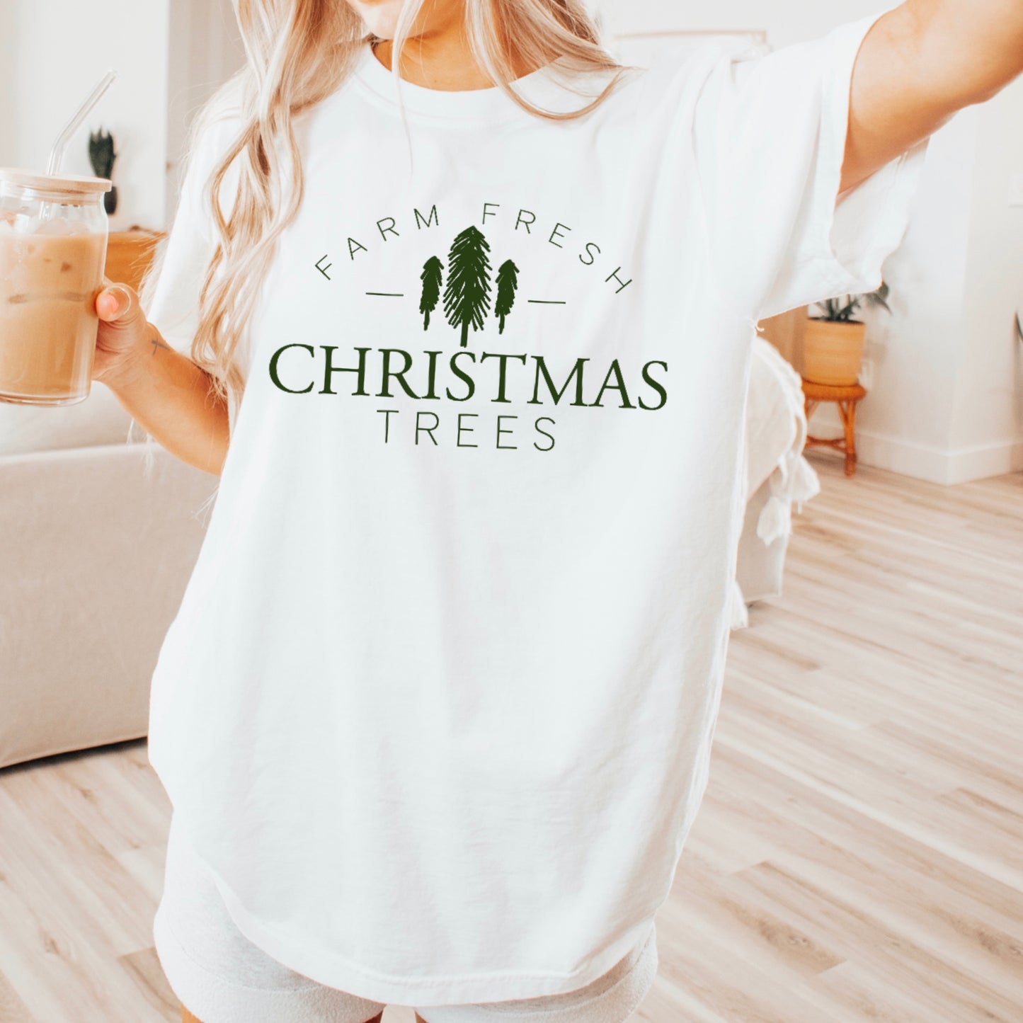 Farm Fresh Christmas Trees Screen Print Transfer