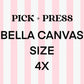 Bella Canvas Size 4XL