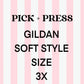 Pick + Press Gildan Soft Style Size 3X