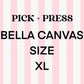 Pick + Press Bella Canvas Size XL