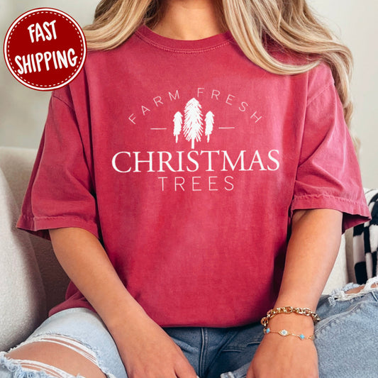 Farm Fresh Christmas Tree’s Comfort Color Graphic Tee