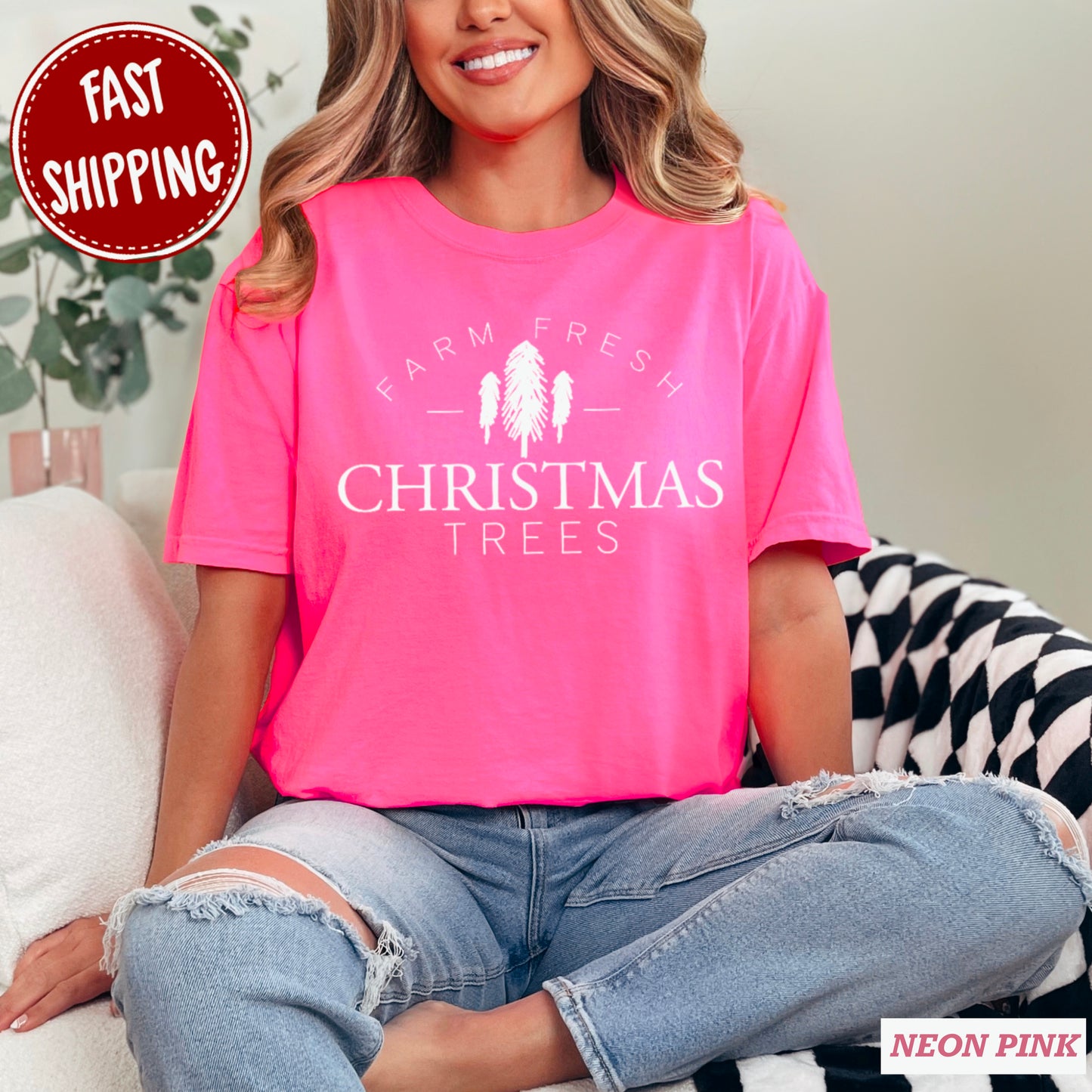 Farm Fresh Christmas Tree’s Comfort Color Graphic Tee