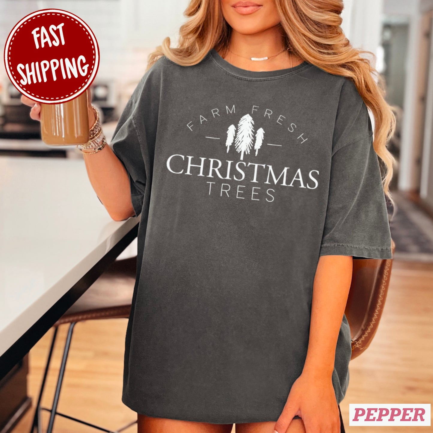 Farm Fresh Christmas Tree’s Comfort Color Graphic Tee