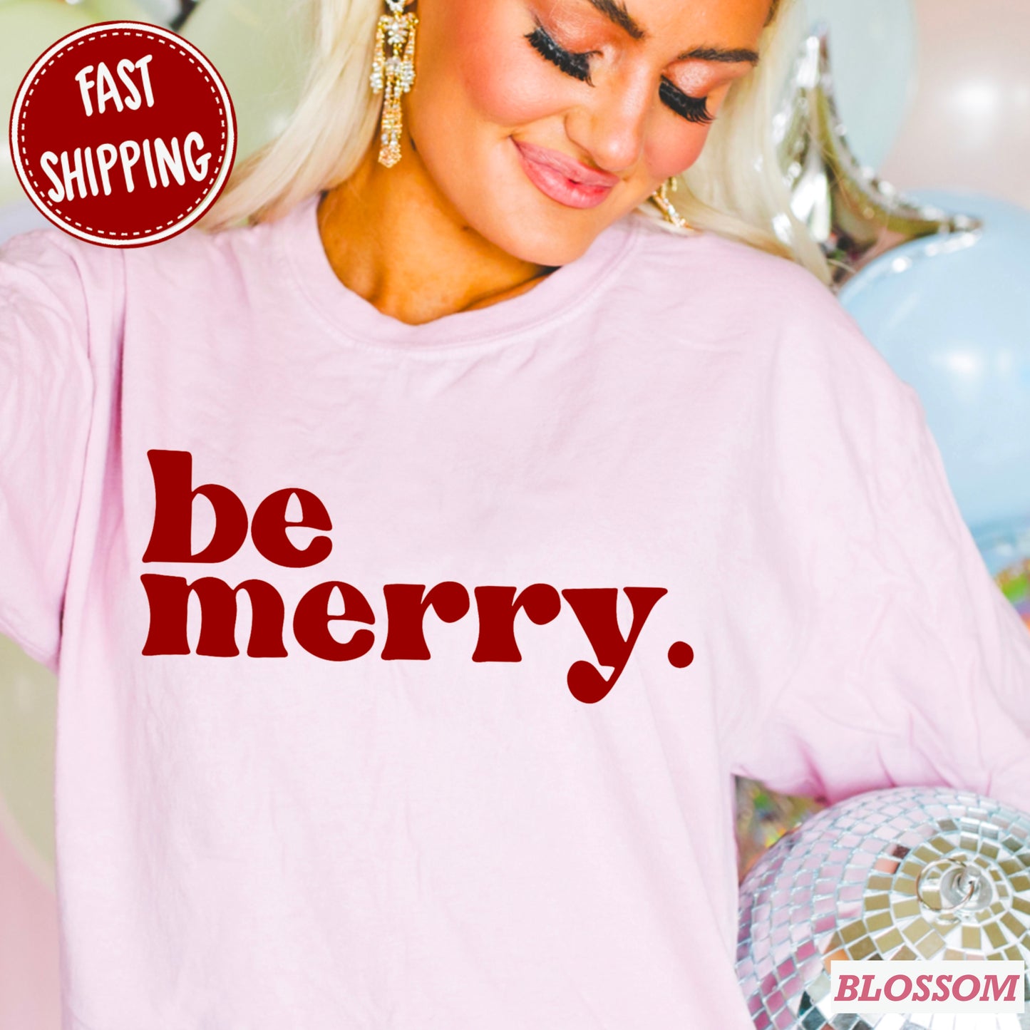 Be Merry Comfort Color Graphic Tee