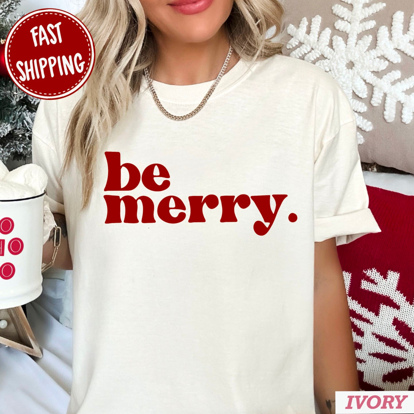 Be Merry Comfort Color Graphic Tee