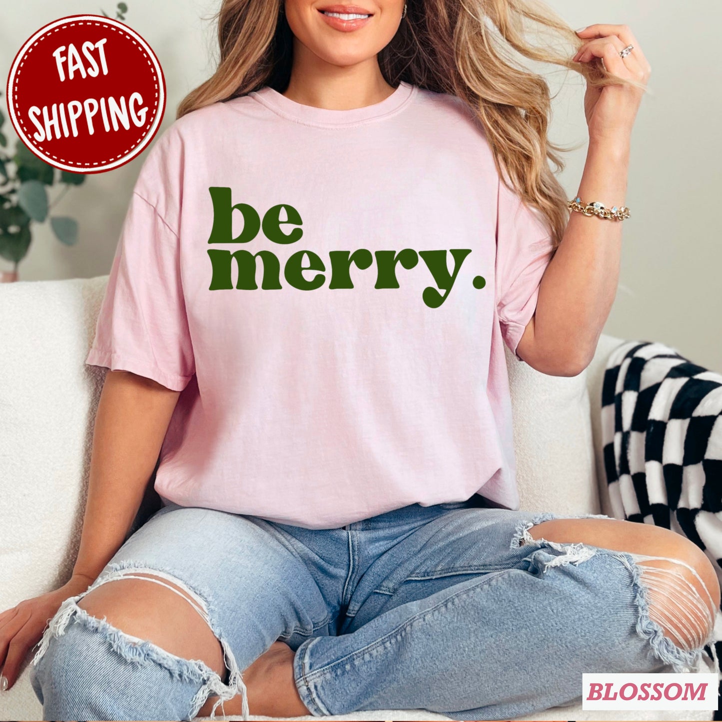 Be Merry Comfort Color Graphic Tee