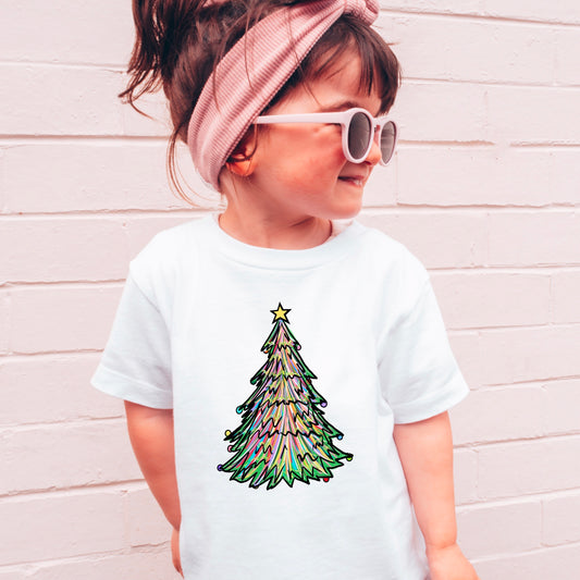 Youth Watercolor Christmas Tree DTF Transfer