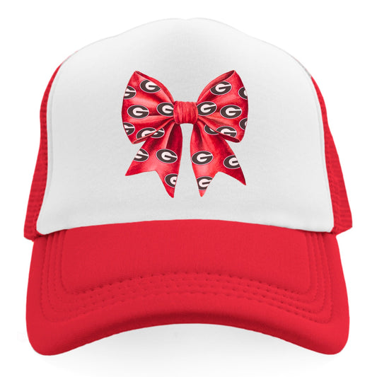 Red G Bow Pocket / Hat DTF Transfer