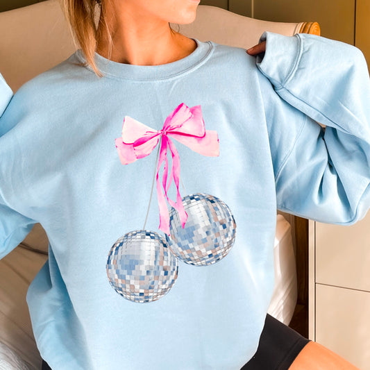 Coquette Disco Ball Crewneck Sweatshirt