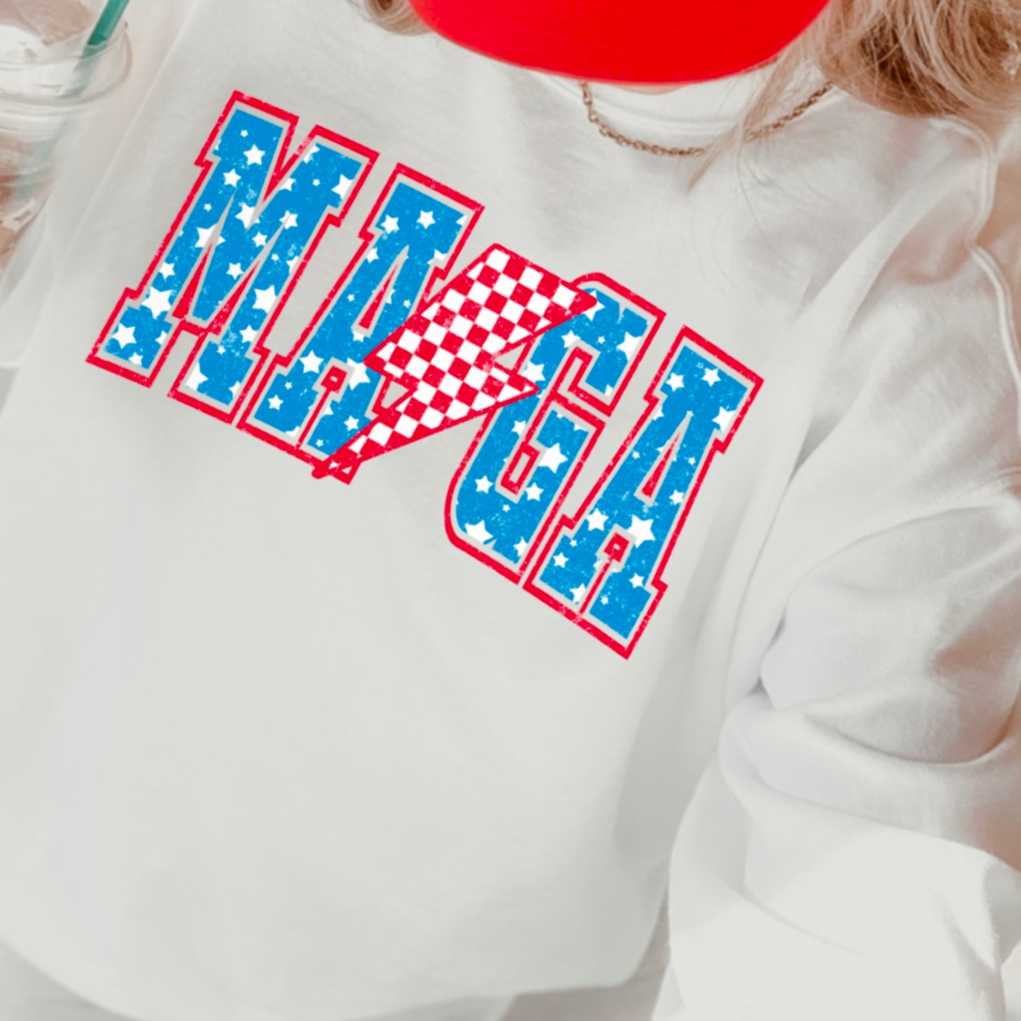 MAGA Stars Gildan Crewneck Sweatshirt